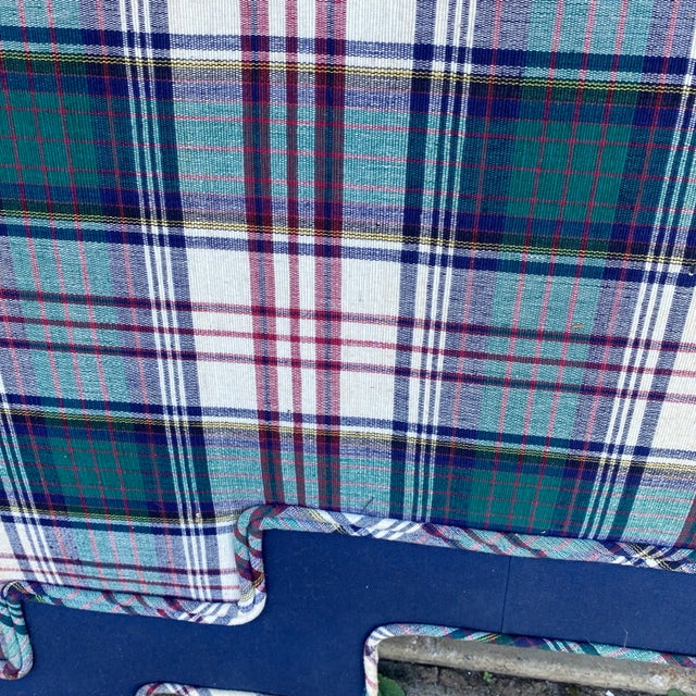 1980s Classic Blue Curtain Cornice For Sale - Image 4 of 6