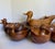 Mid-Century Modern Mid 20th Century Mid-Century Modern Hand-Carved Wood Duck Salad Bowl Set With Serving Bowl - 9 Pieces For Sale - Image 3 of 12