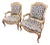 Mid 20th Century Pair of Louis XV Style Giltwood Fauteuil Chairs For Sale