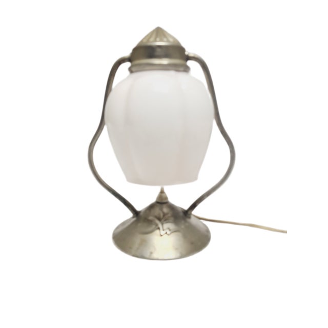 Mid-Century Modern Art Deco Bedside Lamp, Poland, 1950s For Sale - Image 3 of 10