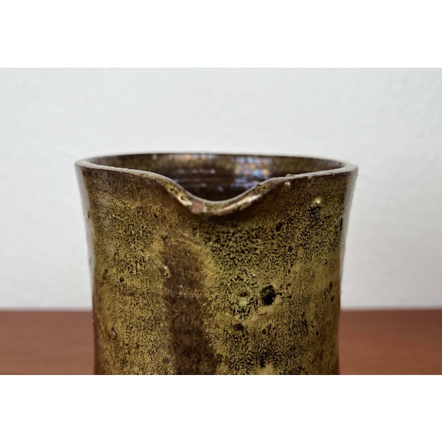 Mid-Century Modern Danish Studio Pottery Carafe Vase from Poul Havgaard, Faaborg, 1960s For Sale - Image 4 of 18