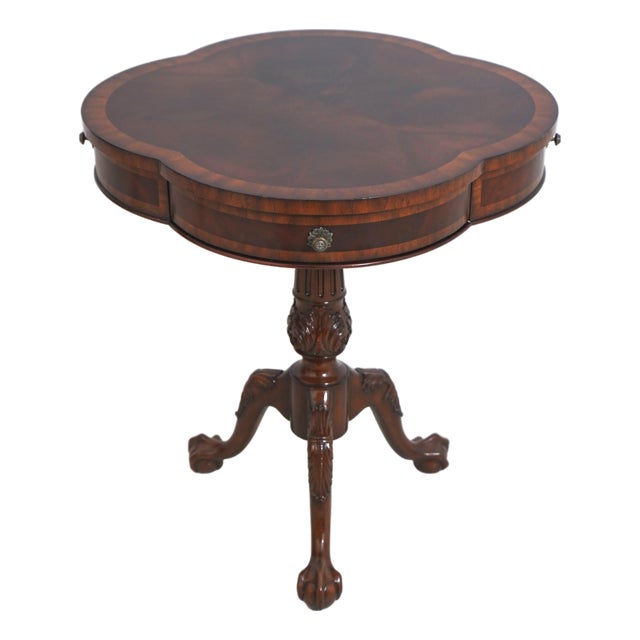 Maitland Smith 8115-30 Mahogany Lamp Table For Sale
