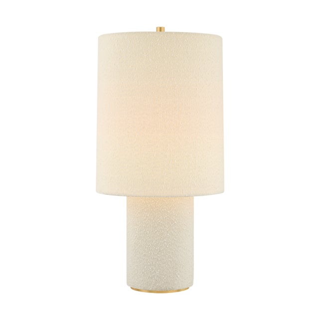 Mitzi Sam 15 in. 1 Light Table Lamp in Aged Brass Finish For Sale - Image 9 of 9