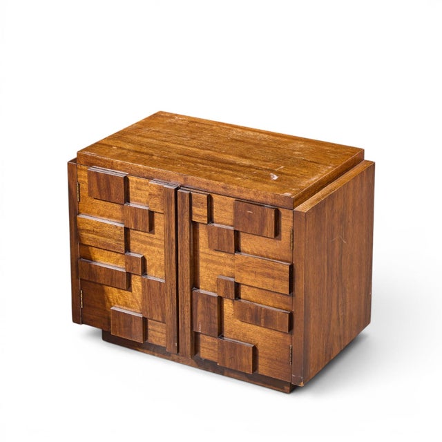 Lane Staccato Brutalist Mid Century Nightstands - Pair For Sale - Image 11 of 11