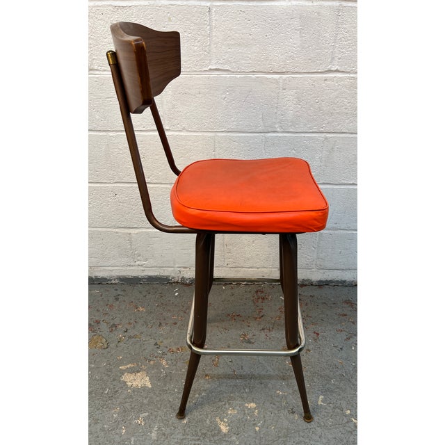 Mid-Century Modern Swivel Bar Stools Circa 1960's For Sale In New York - Image 6 of 14