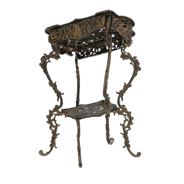 Late 19th Century Cast Aluminum 19th Century Side Table For Sale - Image 5 of 10