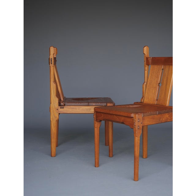Wood Dutch Traditionalist Amsterdam School Side Chairs attributed to Alexander Kropholler, 1930s, Set of 2 For Sale - Image 7 of 18