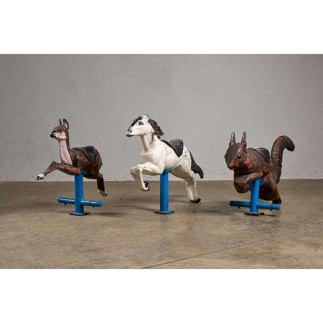 1960s Mid-Century Industrial Aluminum Carousel Squirrel Figure on Stand, 1960s For Sale - Image 5 of 6
