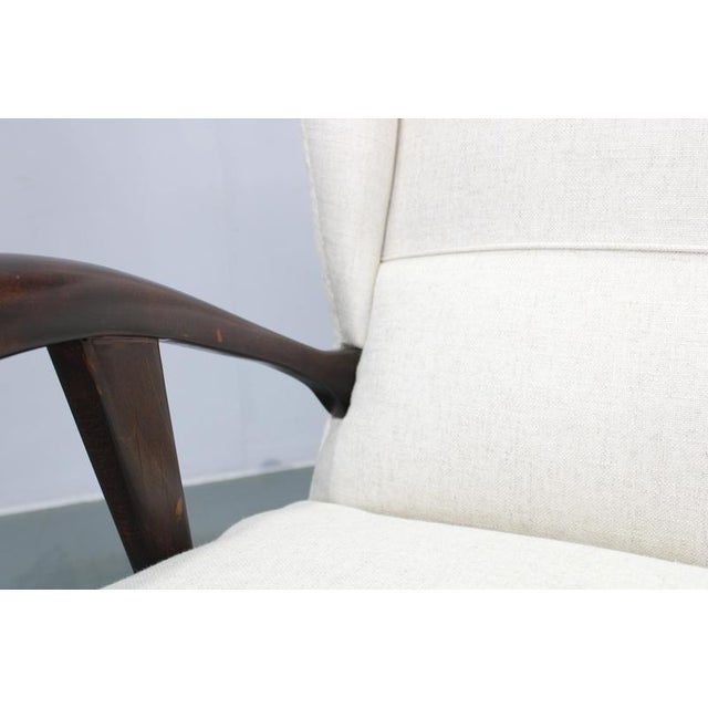 Wing Chair, Czechoslovakia, 1950s For Sale - Image 12 of 14