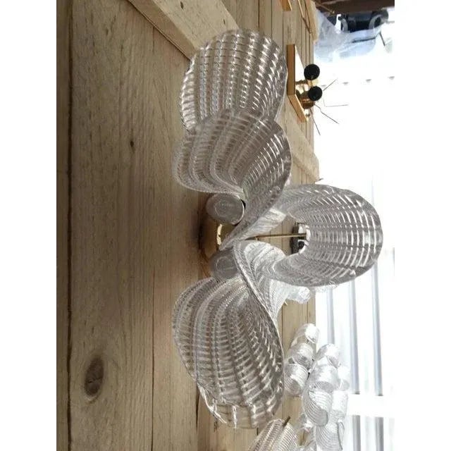 Early 21st Century Murano Glass "Selle" Wall Sconces in Venini Style - a Pair For Sale - Image 5 of 11