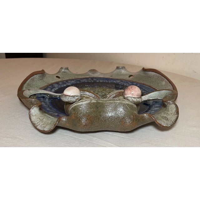 Handmade John Cheer Clay Studio Pottery Glass Fused Glazed Wall Sconce Sculpture For Sale - Image 9 of 15