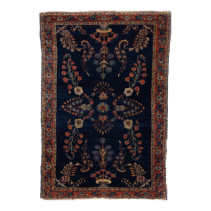 Antique Mohajeran Sarouk Rug 3'4" X 4’11"