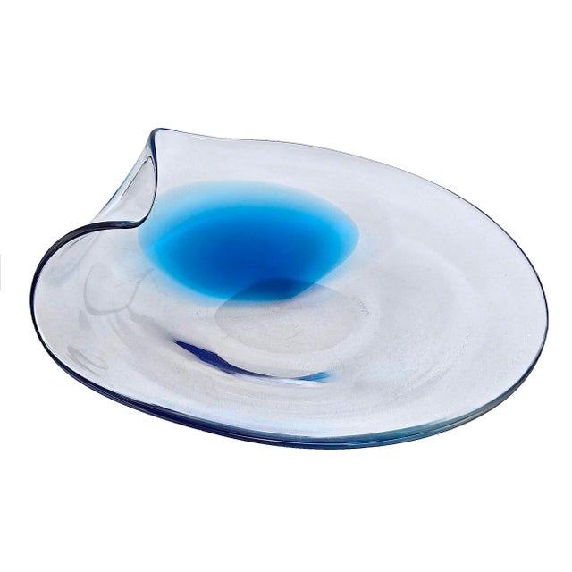 Glass 1980s Murano Art Glass Large Centerpiece Bowl by Renato Anatrà, Signed For Sale - Image 7 of 13