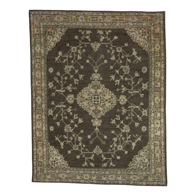 Turkish Oushak Rug 9'2" x 11'8" #18533 For Sale