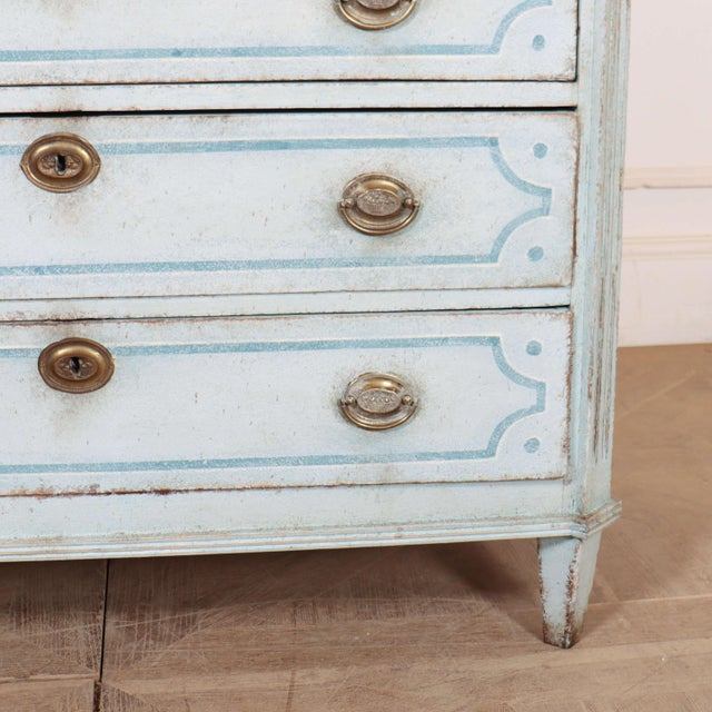 Dutch Painted Commode in Oak For Sale - Image 5 of 13