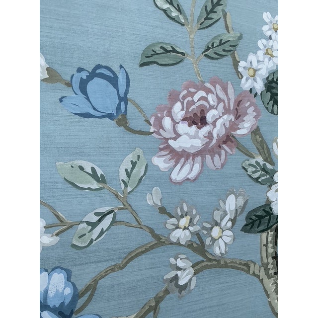 Vintage Regency Wallpaper Panel Room Divider For Sale In West Palm - Image 6 of 12