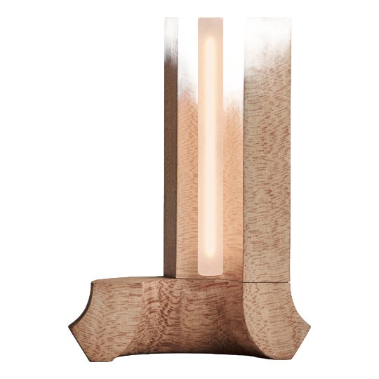 Small Platane Lamp in Plane Tree Wood by Mono Editions For Sale