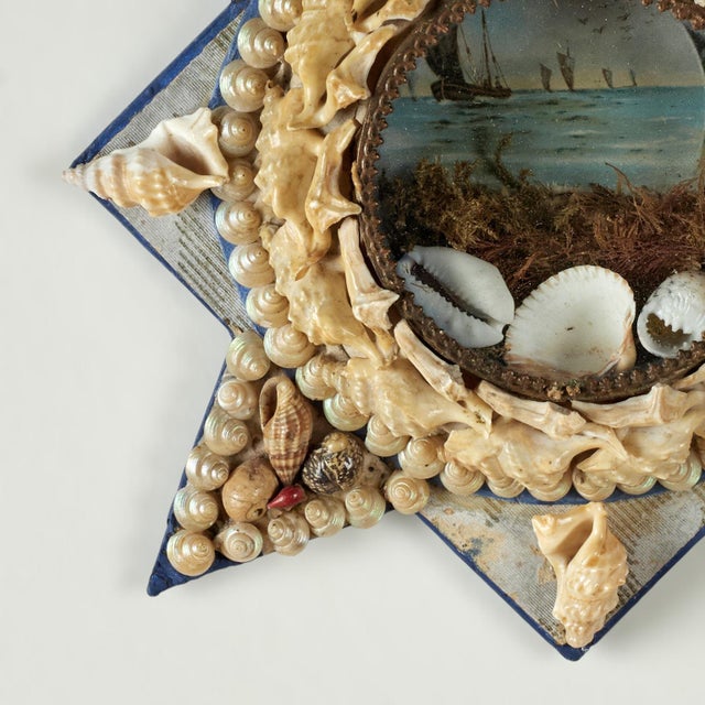 Antique British Colonial Star Form Sailors Valentine For Sale In West Palm - Image 6 of 7