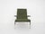 High back lounge chair by Martin Visser for 't Spectrum model SZ67 Metal frame and wenge arm rests. with new green...