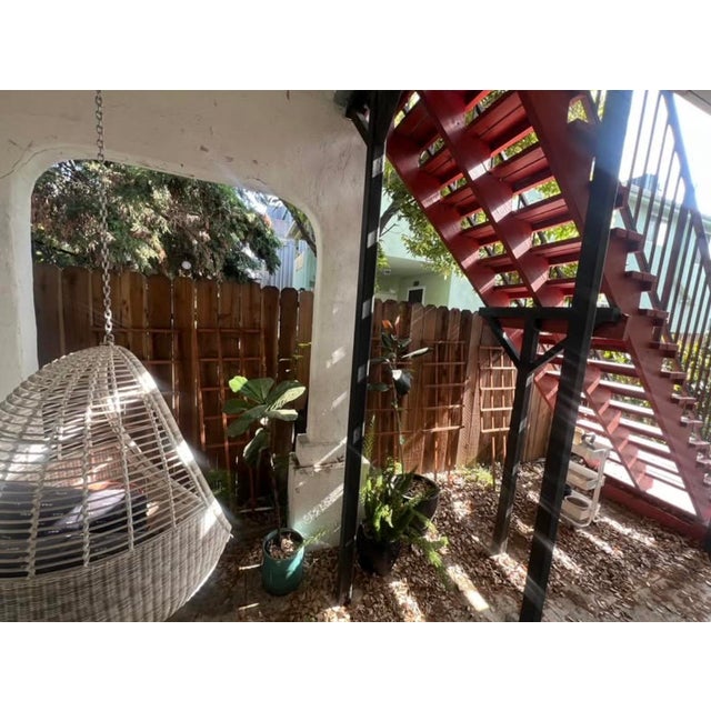 CB2 Outdoor Hanging Pod Chair, Attributed For Sale - Image 4 of 4