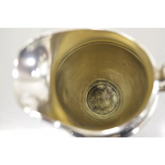 Metal Antique Gorham English Edwardian Small Silver Plated Chased Creamer Pitcher For Sale - Image 7 of 10