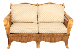 Braxton Culler Rattan and Wicker Loveseat