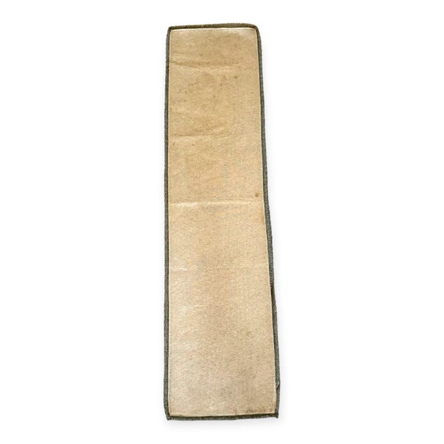 Textile Vintage Japanese Gobelin Rose Tapestry Table Runner Olive Green Pink Metallic Trim For Sale - Image 7 of 9