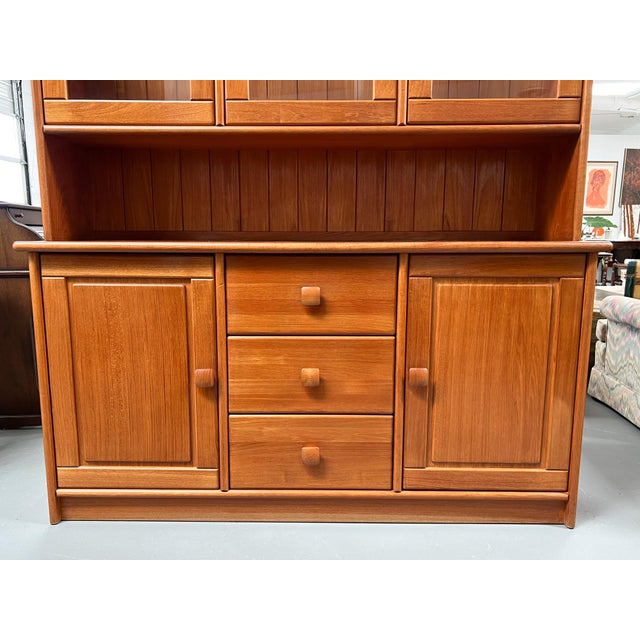 Solid Teak Rustic Scandinavian China by Dyrlund Chairish