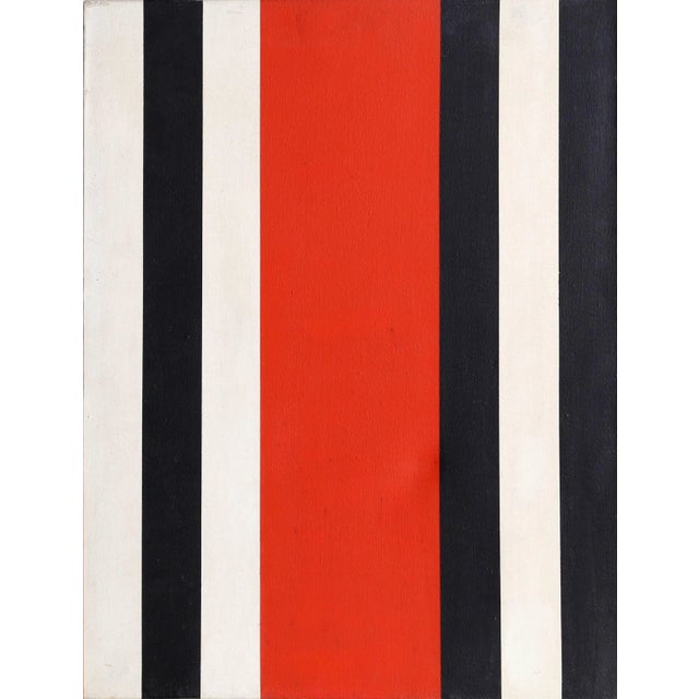 Warner Friedman Stripes, Abstract Painting by Warner Friedman circa 1965 circa 1965 For Sale - Image 4 of 4