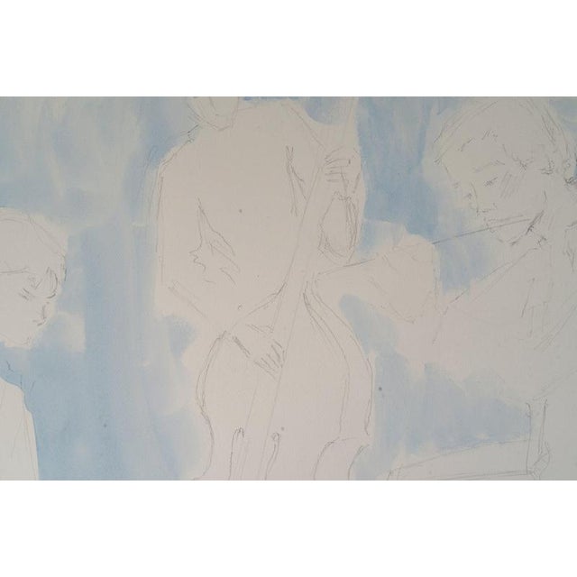 2000 - 2009 Depicting Musicians, 20th Century, Watercolor For Sale - Image 5 of 8