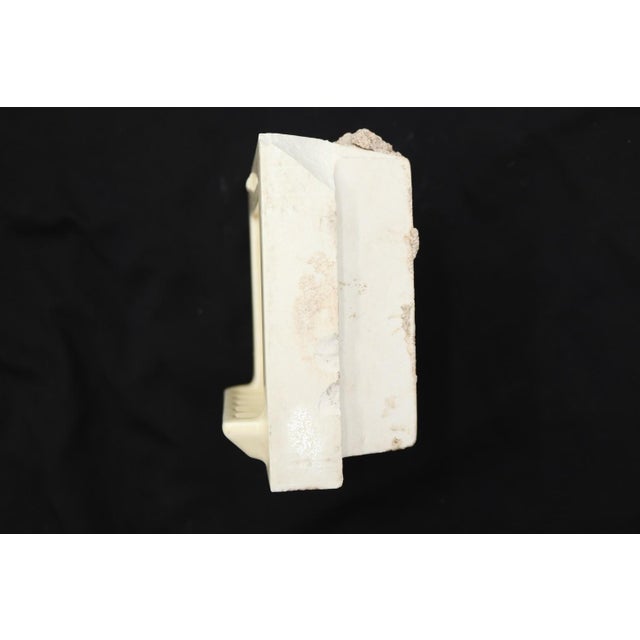 Mid 20th Century Vintage Square Yellow Ceramic Recessed Soap Dish For Sale - Image 5 of 8