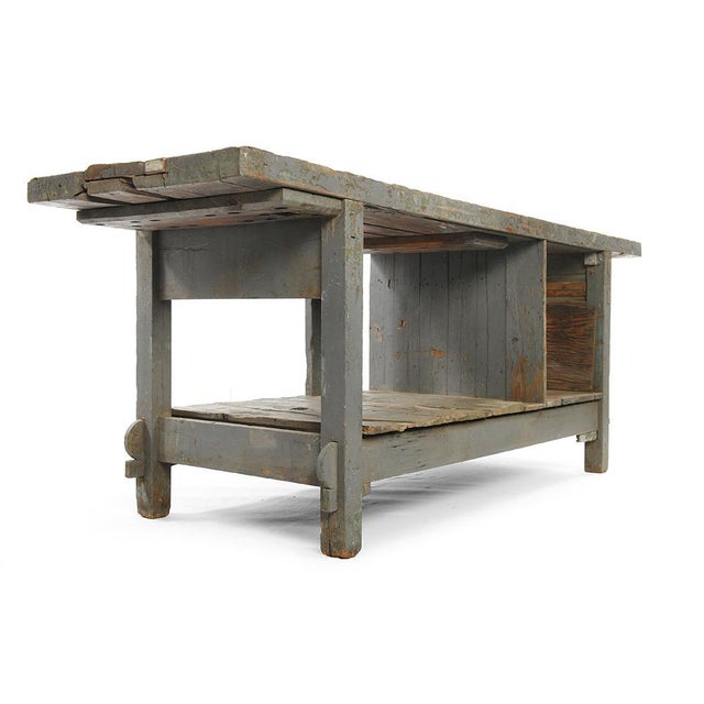 Vintage Teak Wood Table, 1940s For Sale - Image 3 of 6