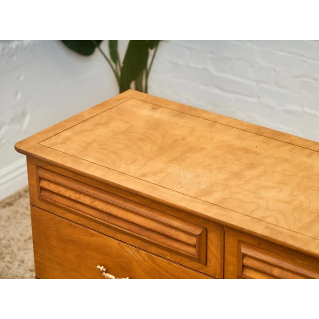 Walnut 6 Drawer Dresser With Louvered Drawers For Sale - Image 9 of 12