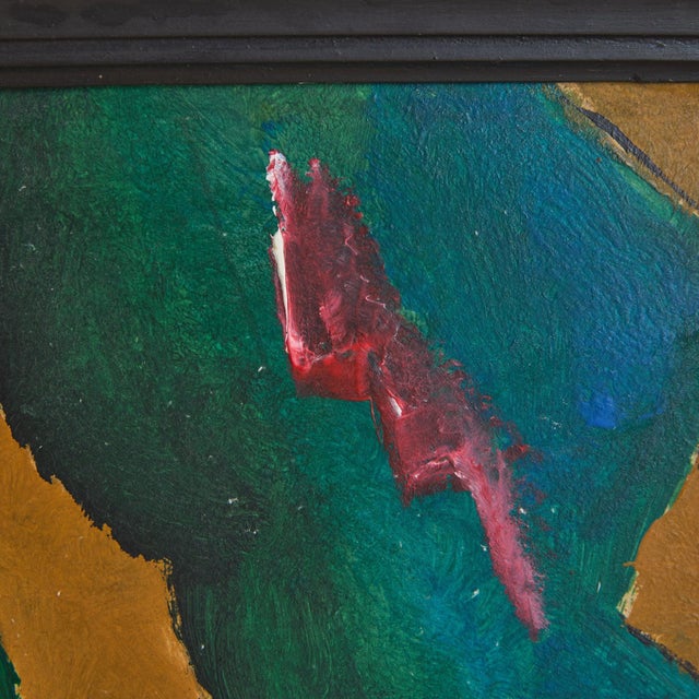 French Oil on Board Cubist Seascape Painting by Patrick Leroy, 1970s For Sale In Chicago - Image 6 of 11