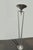 72" Tall Vintage Postmodern Silver Torchiere Floor Lamp For Sale - Image 4 of 13