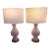 1950s Pair Hand-Blown “Latticino” Lamps Attributed to Murano For Sale