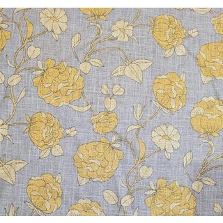 Duralee "Lotus Blossom" Linen Blend Fabric- 6 Yards For Sale