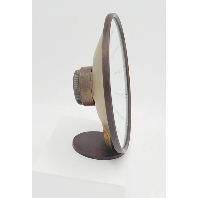 Mid-Century Modern Heinrich Johannes Möller for Kienzle Germany Art Deco Mantle Clock C. 1950 For Sale - Image 3 of 10