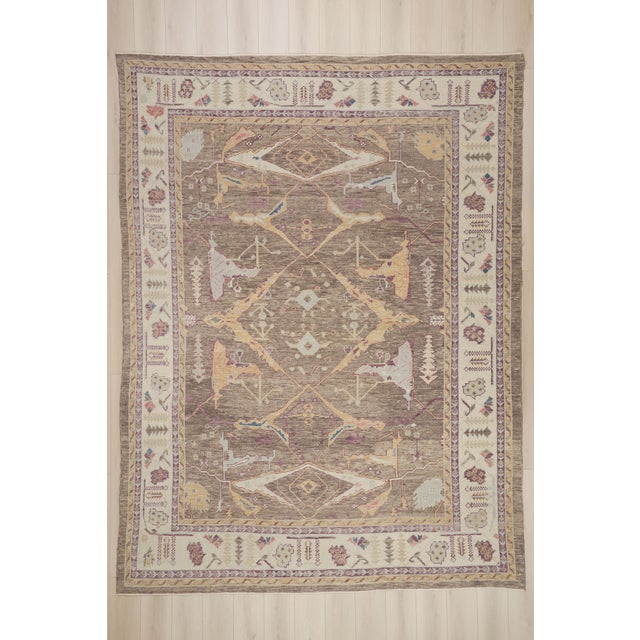 Contemporary Turkish Oushak Rug, 10'01 X 13'05 For Sale - Image 10 of 10