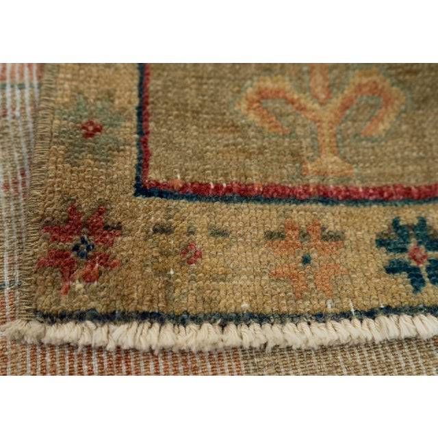 Turkish Mini Rug Oriental Hand Knotted Vintage Rug 1'6" x 3'7" #21147 For Sale In Houston - Image 6 of 8