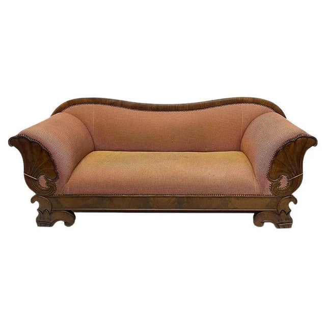 Wood 19th Century Dutch Walnut Sofa, 1860s For Sale - Image 7 of 7