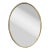 Mid Century Brass Oval Mirror For Sale