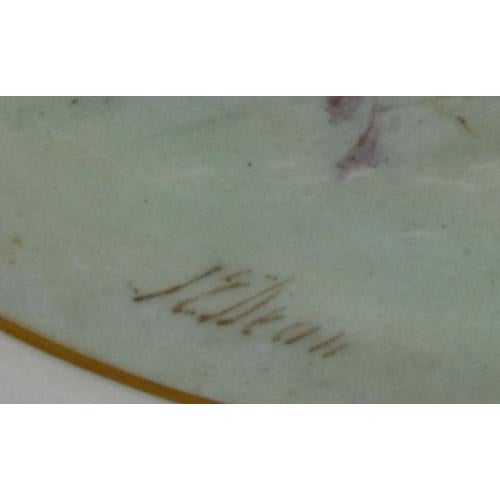 White Set of 4 Antique Minton for Tiffany Hand Painted Fish Cabinet Plates Gold Rim For Sale - Image 8 of 14