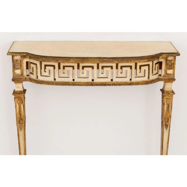 Late 20th Century Late 20th Century Italian Neoclassical Style Painted Console Table` For Sale - Image 5 of 6