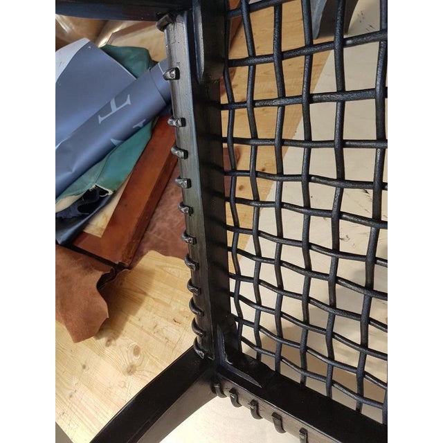 Black Woven and Leather Seat Walnut Klismos Chairs from Pescetta Home Decoration, Set of 6 For Sale - Image 10 of 18