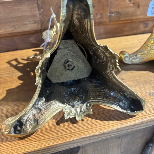 Metal Antique Bronze-Gold Candleholders by Zechino L. Filippo, 1850, Set of 2 For Sale - Image 7 of 12