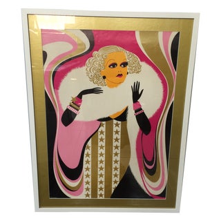 Psychedelic 1968 Jean Harlow Art Poster For Sale
