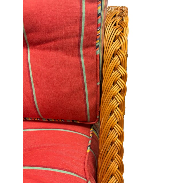 1990s 1990s McGuire Wicker Couch For Sale - Image 5 of 7