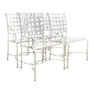 Vintage Brown Jordan Cast Aluminum “Florentine” Dining Chairs - Set of 4 For Sale