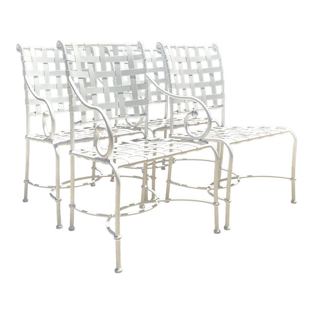 Vintage Brown Jordan Cast Aluminum “Florentine” Dining Chairs - Set of 4 For Sale